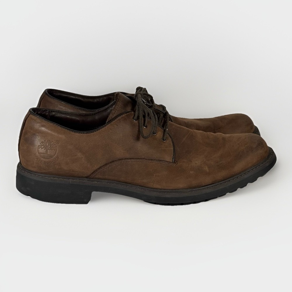 Timberland Earthkeepers Waterproof Brown Leather Oxford Shoes 5550R Mens 9.5